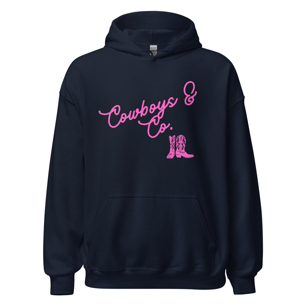 Cowboys & Co. Hoodie w/ Pink Logo