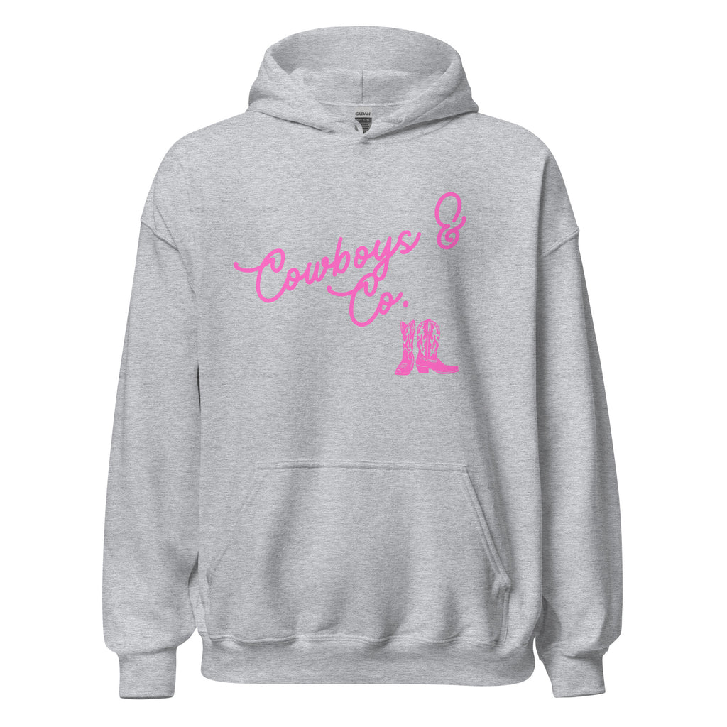 Cowboys & Co. Hoodie w/ Pink Logo